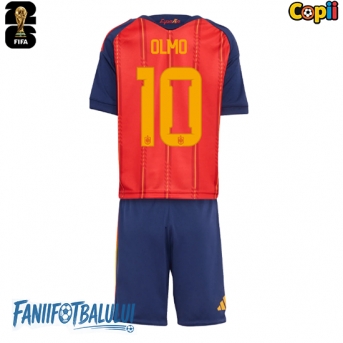 Spania Dani Olmo #10 Echipament de Fotbal Replică Mondial 2026 Copii Acasa (+ Șorturi)